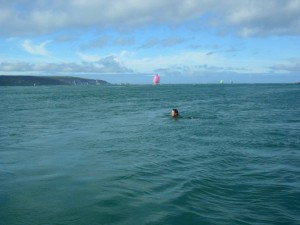 Swimming the Solent for Lewis Mighty